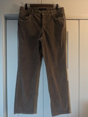 Bandolino Jeans Womens Brown High Rise Mandie Straight Corduroy Jeans Size 12